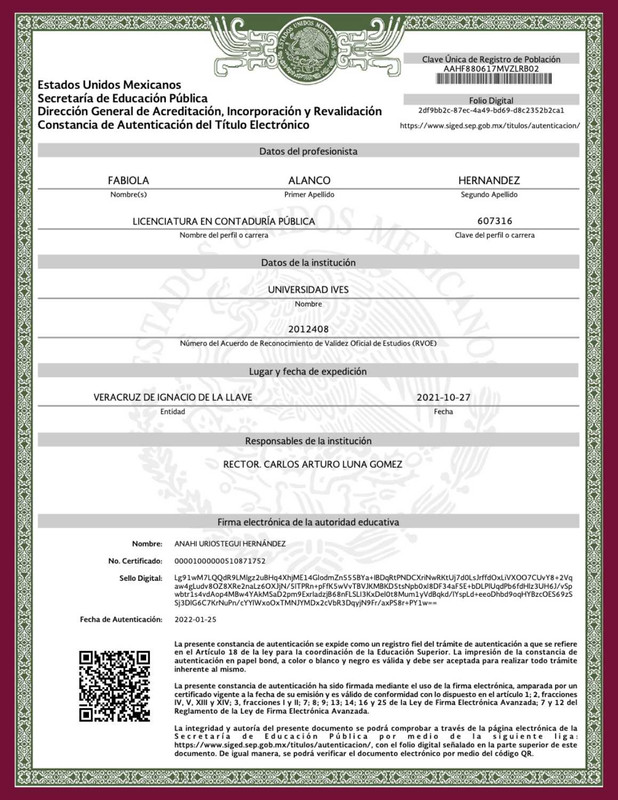 Certificado profesional FHA Belleza Integral — documento 2