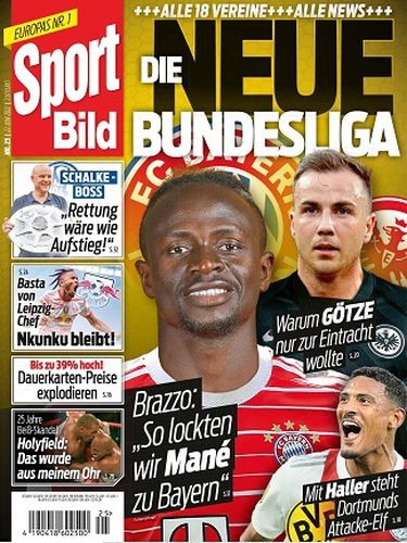 Cover: Sport Bild Magazin No 25 vom 22  Juni 2022