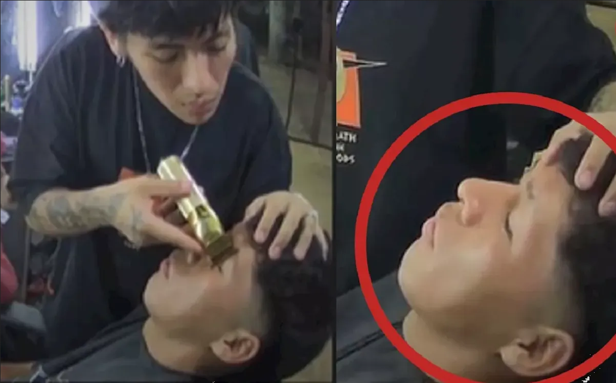 Barbero se vuelve viral tras rapar accidentalmente la ceja de un cliente