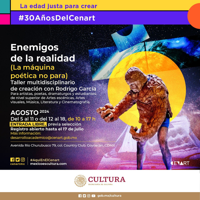  El Cenart invita a participar en el taller “Enemigos de la reali