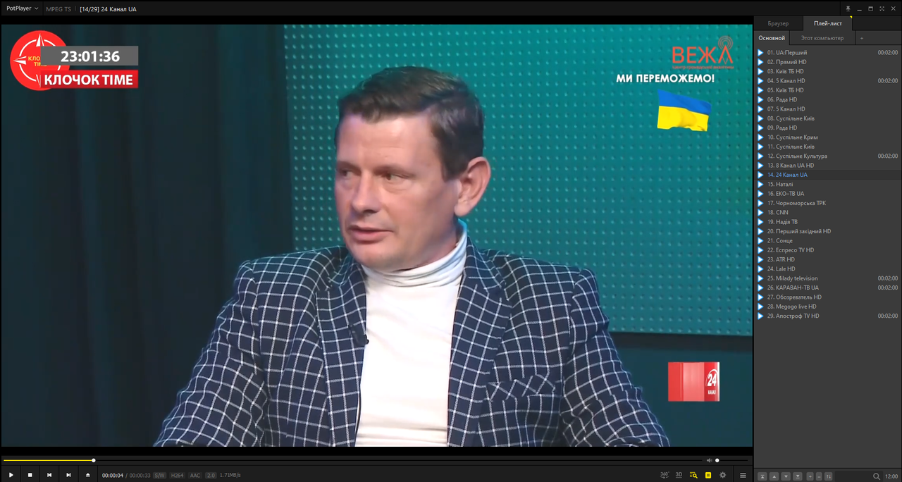 Бесплатные IPTV плейлисты Украины (10.10.2025 20:02)