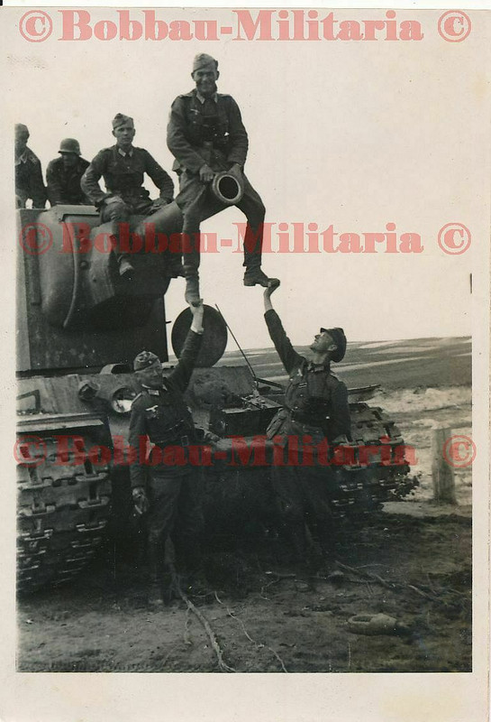 Russland KW-2 Beutepanzer Panzer-Jäger.Abt.156 tank 56.Infanteri