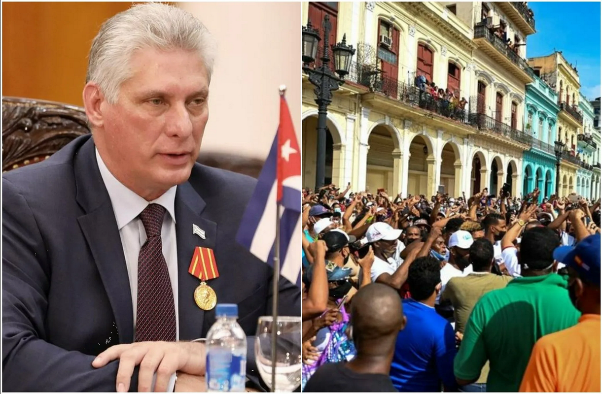 Presidente de Cuba culpa a Estados Unidos por protestas en la isla ¿Qué pasó?