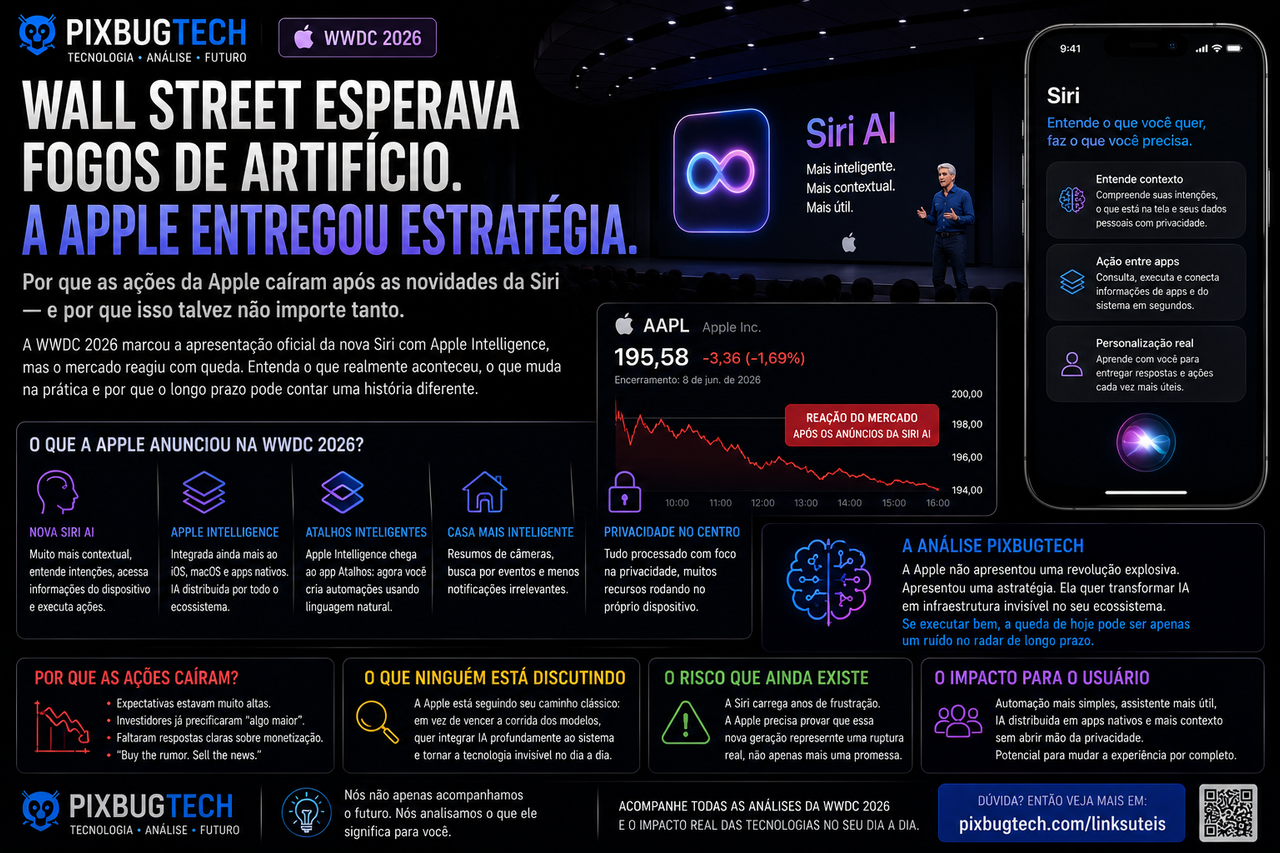 Por que as ações da Apple caíram após as novidades da Siri e por que isso talvez não importe tanto