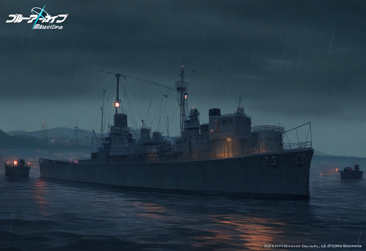 landscape,blue archive, official art, 4KCG, depth of field, Raining sky, very bl s-1552069006