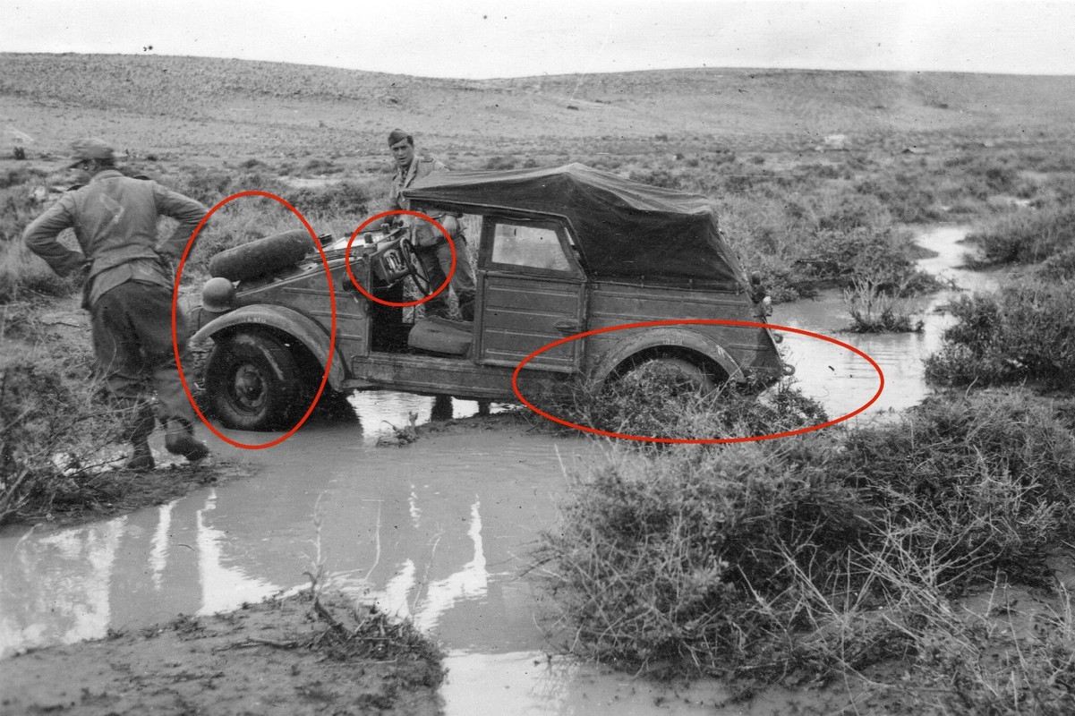 2 Orig. Foto VW 82 KÜBELWAGEN AFRIKA-KORPS