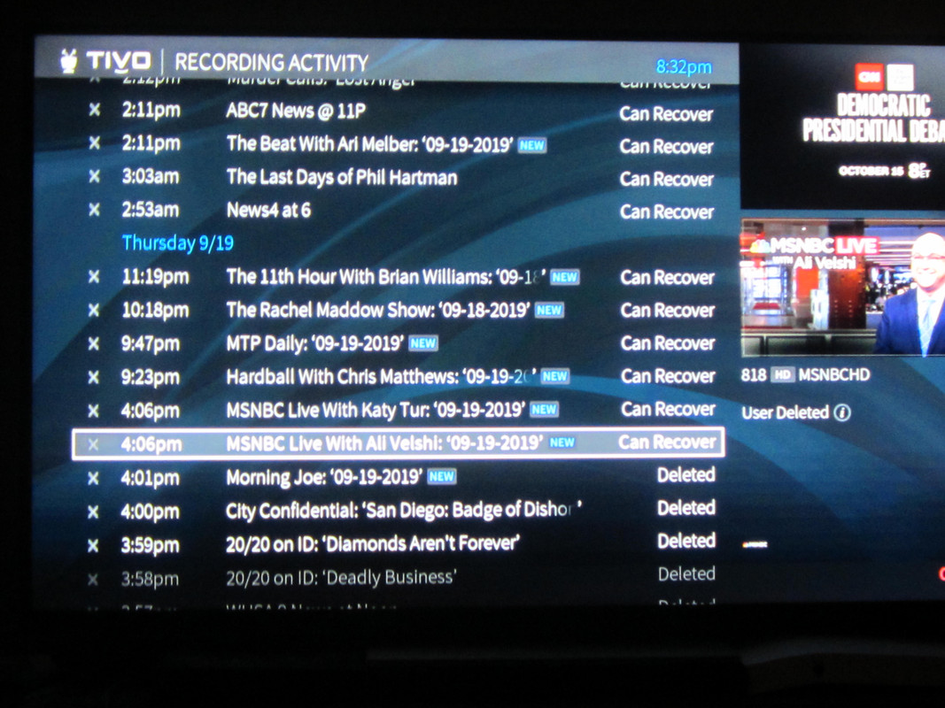 Tivo Bolt Deleting Shows With Plenty Of Space Left on HD TiVo