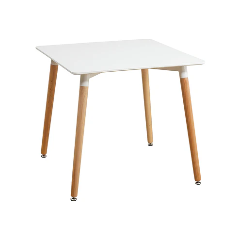 Mesa  Milan Cuadrada Laqueada 80 cm Blanca