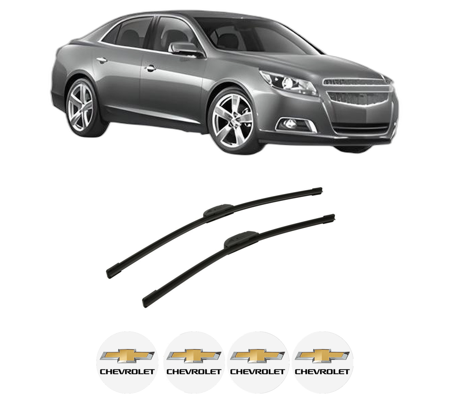 Set stergatoare auto CHEVROLET MALIBU (V300) din 2012, pentru parbriz auto, 2 bucati, Bosch Aerotwin Retrofit, din cauciuc siliconat rezistent, 4 Stickere Auto CHEVROLET