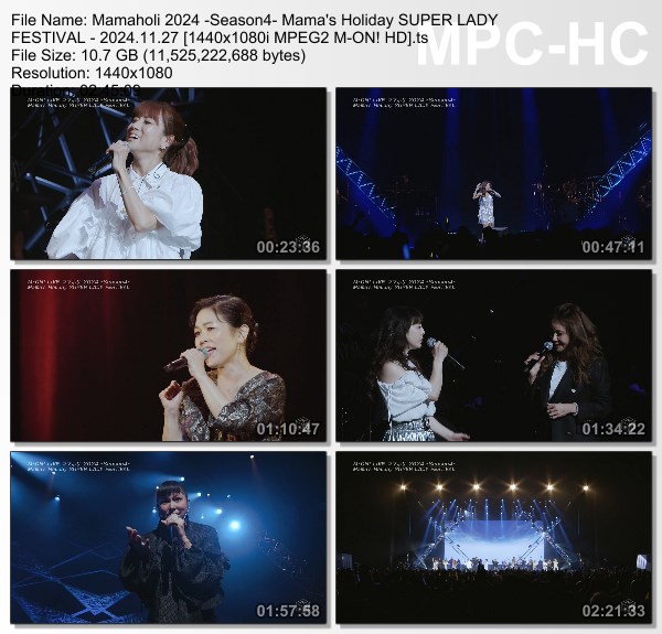 [TV-Variety] 中村あゆみ – M-ON! LIVE ママホリ2024 -Season4- Mama’s Holiday SUPER LADY FESTIVAL (M-ON! 2024.11.27)