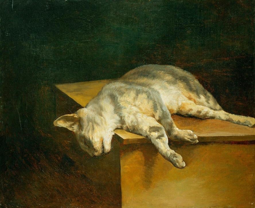Theodore-Gericault-Tote-Katze-Meister-Drucke-684733