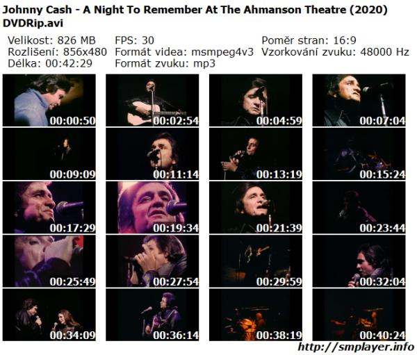 Johnny Cash - A Night To Remember At The Ahmanson Theatre