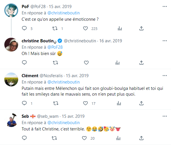 christine boutin fait n'importe quoi avec les smileys (suite)