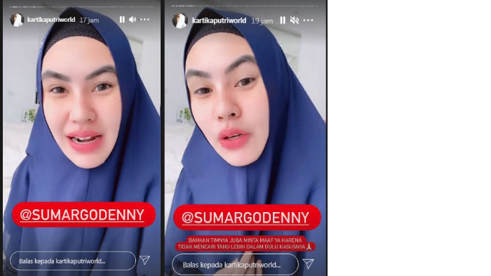 Kartika Putri mengungkapkan kekesalannya ke Denny Sumargo