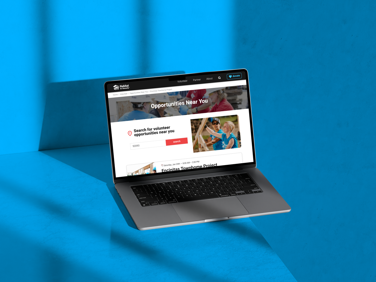 Habitat for Humanity redesign mockup