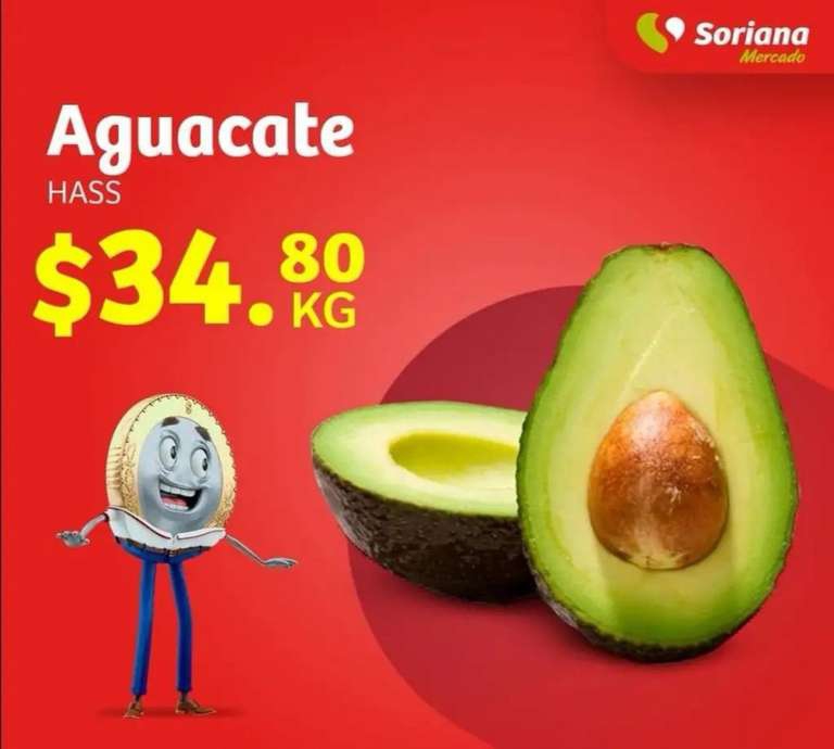 Soriana: Martes y Miércoles del Campo 3 y 4 Octubre: Cebolla $19.80 kg • Aguacate $34.80 kg