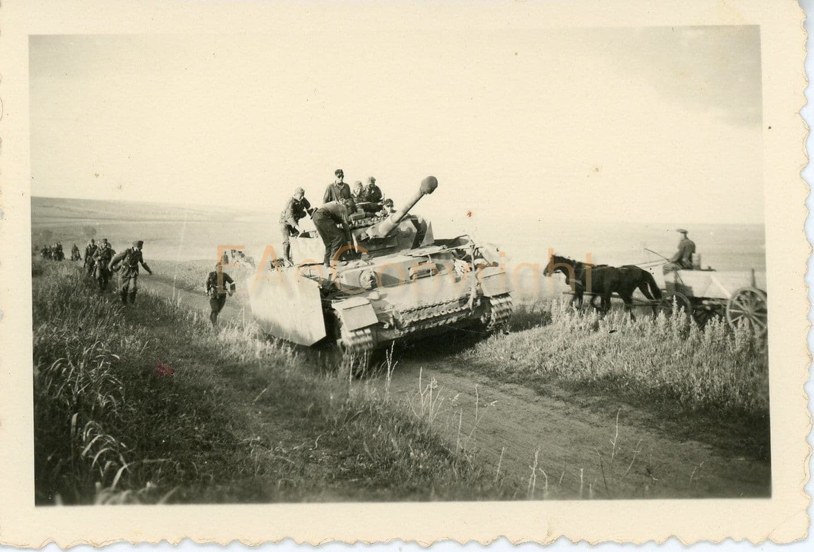 Panzer IV Tank Langrohr Schützen Russland Foto