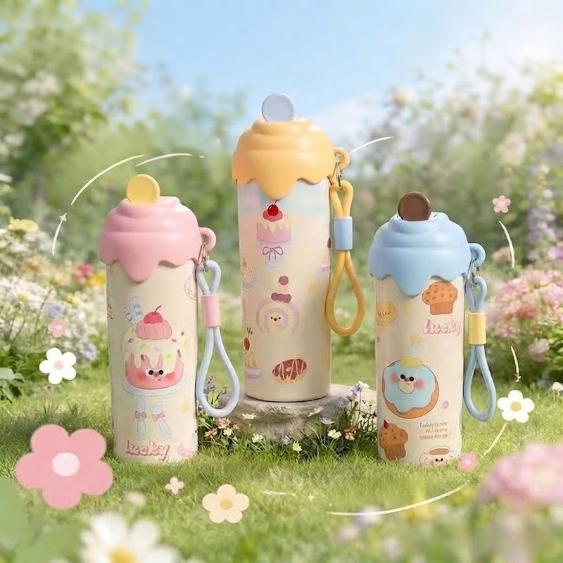 600ml Stainless Steel Ice Cream Insulated Water Bottle