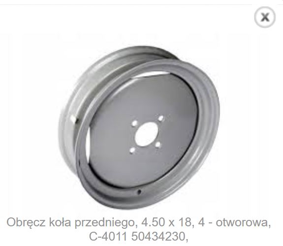 2022-12-08 16_08_27-Obręcz koła przedniego, 4.50 x 18, 4 - otworowa, C-4011 50434230,