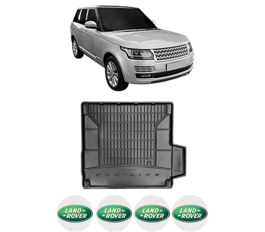 Tavita Portbagaj LAND ROVER RANGE ROVER IV (L405) din 2012-2021, Protectie Portbagaj Auto, 4x Stickere auto cu LAND ROVER