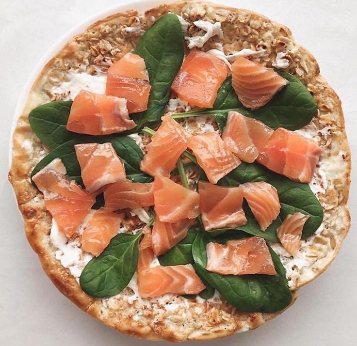 Savory oatmeal crepe with smoked salmon - omega-3