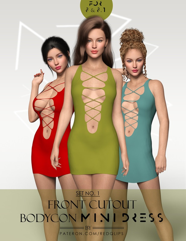 Front Cutout Bodycon Mini Dress