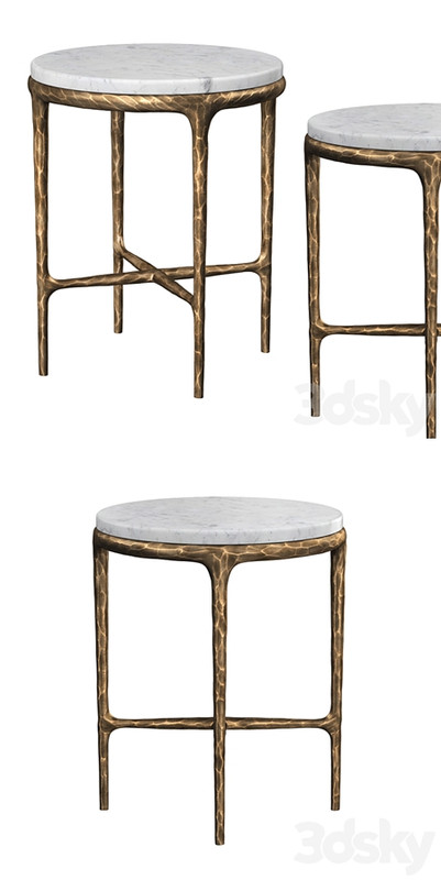 HADDEUS MARBLE ROUND SIDE TABLE