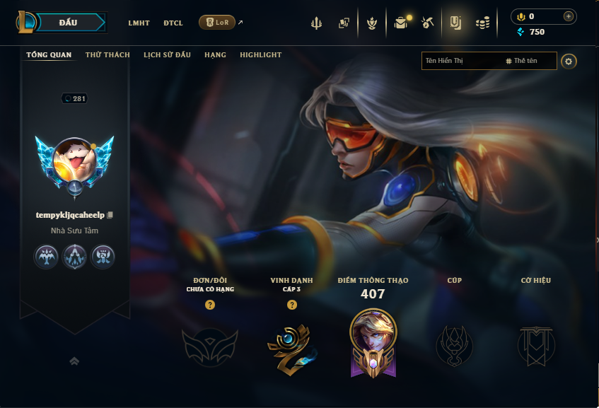 Acc LMHT # - Không Khung