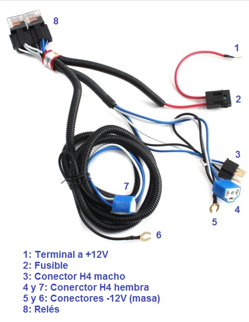 Cableado faros H4