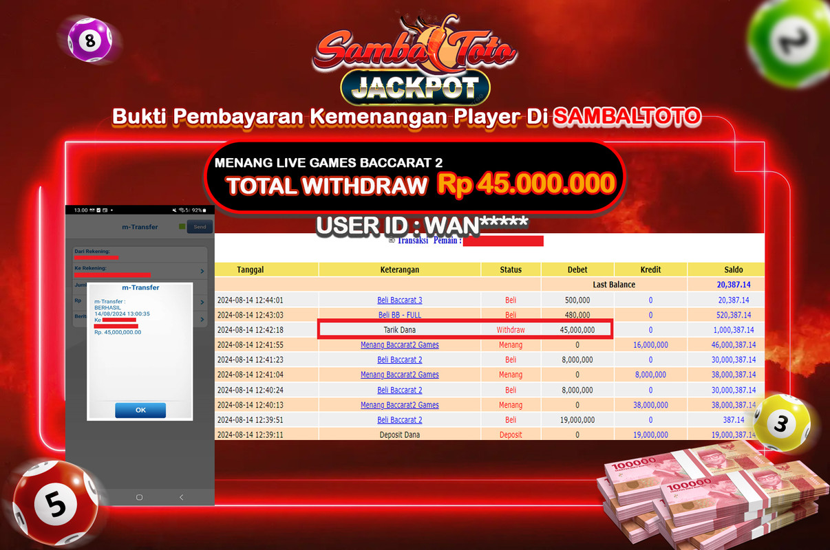 Bukti JP ( 14 Agustus 2024 ) Lunas Rp 45.000.000,-