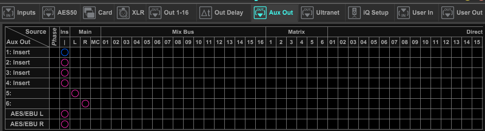Console Aux Out