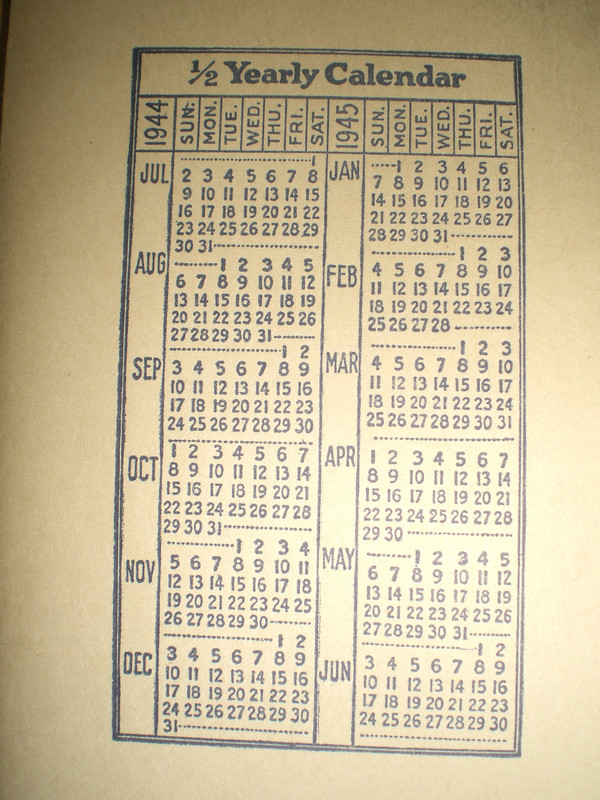 136 - Kit de cartas ( Calendario 1944-45 )
