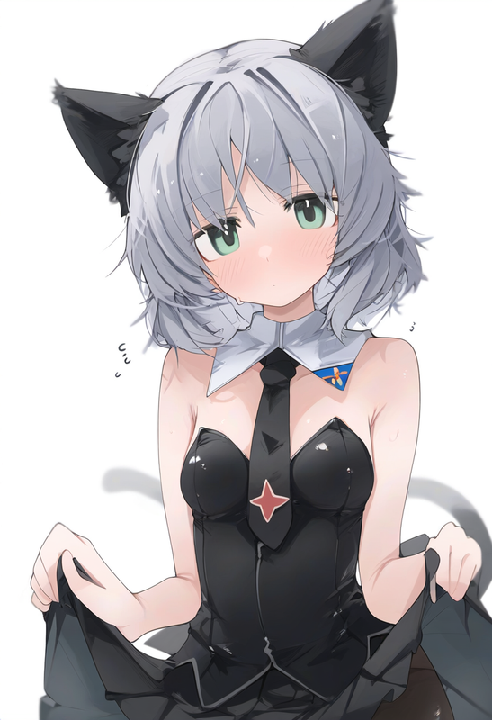 1girl, sanya v. litvyak, strike witches, mikozin, small breasts, blush, shiny sk s-2311498664