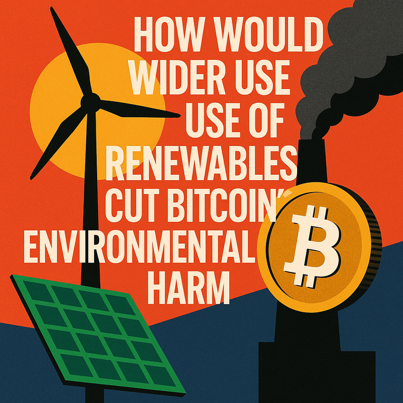 How would wider use of renewables cut Bitcoin's environmental harm