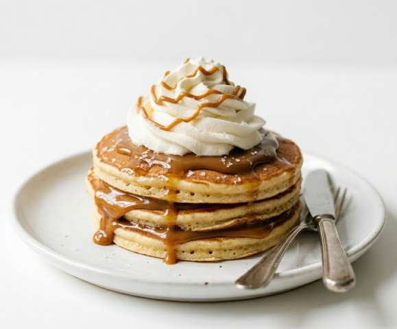 Tortitas Con Dulce De Leche Y Nata