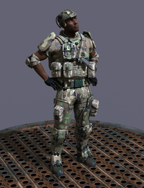 Colonial Forces Add-on for Tactical Assault Outfit for Genesis 8 Male(s)