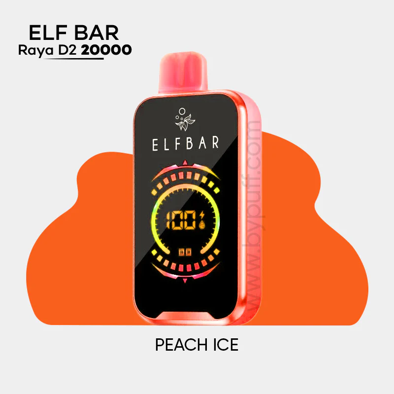 Elf Bar Raya D2 20000 Peach Ice Disposable Vape Bar