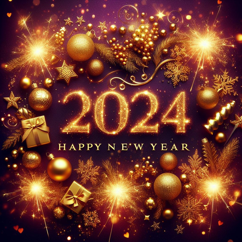 Happy New Year 2024 wallpaper hd