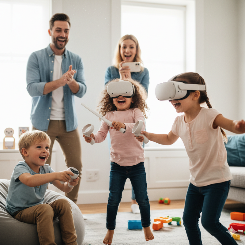 Pacchetto VR Explorer per festa bambini a Palermo: montagne russe e mondi fantastici con Meta Quest