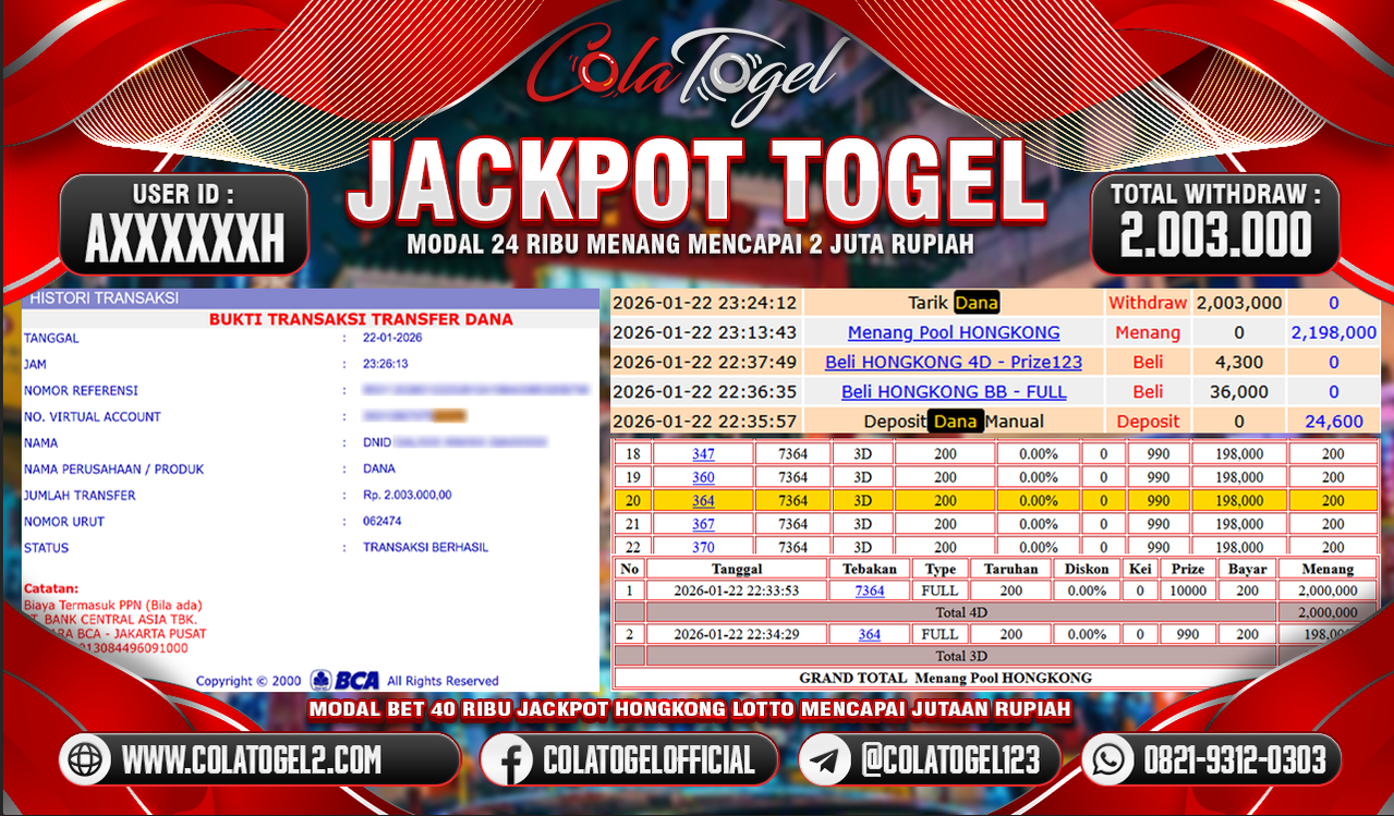 JACKPOT HONGKONG LOTTO!!