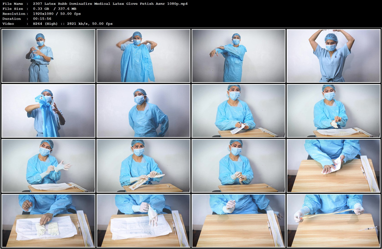 2307 Latex Rubb Dominafire Medical Latex Glove Fetish Asmr 1080p mp4