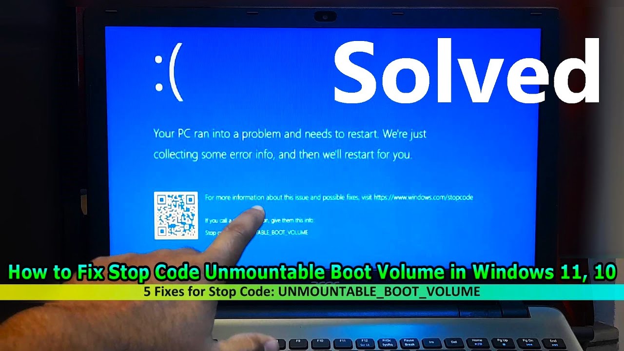 Unmountable Boot Volume PC Error
