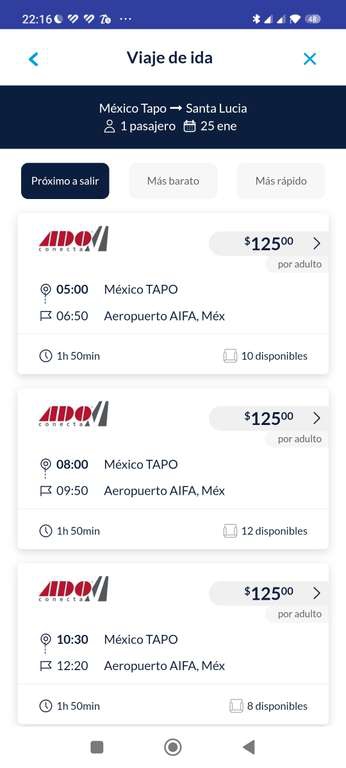 UnDosTres - Viajes al AIFA con ADO (para los que aprovecharon la promo de Hopper)