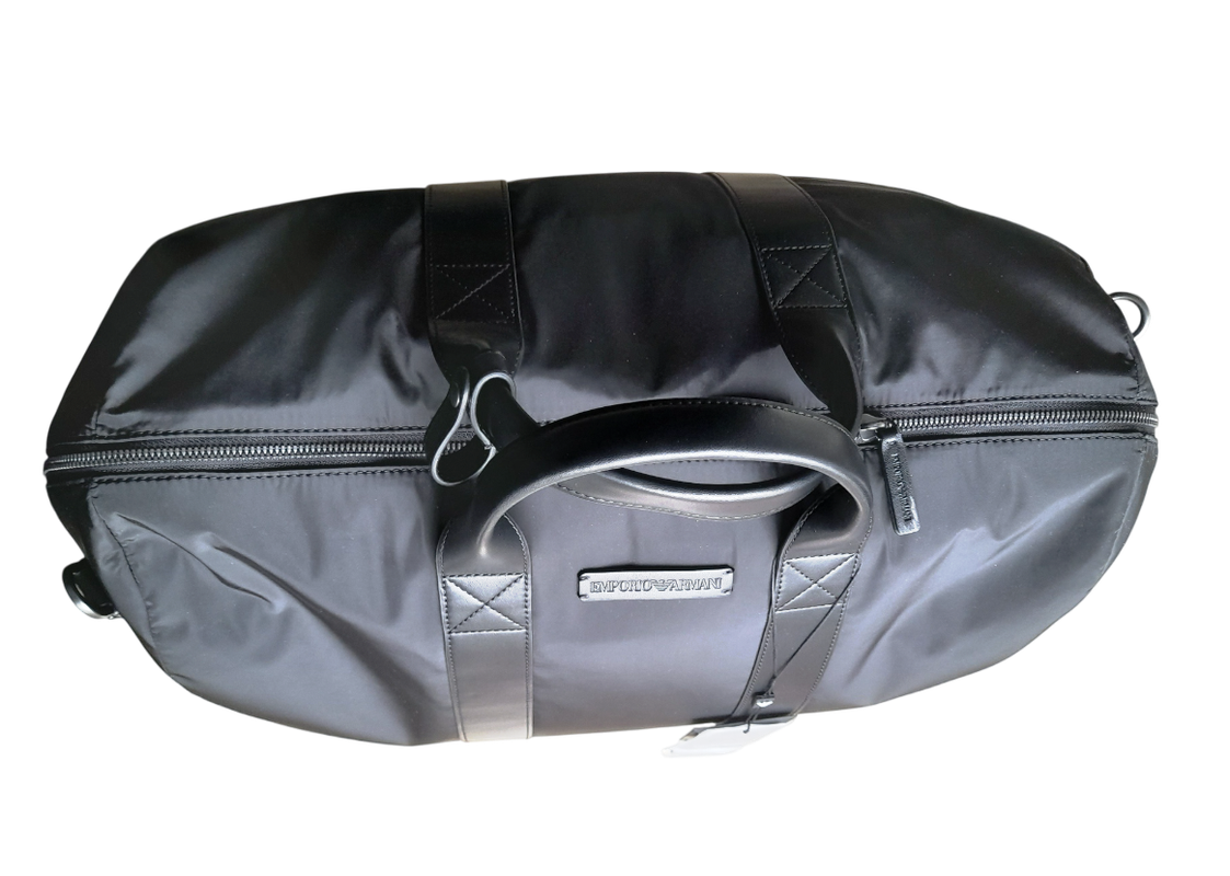Emporio Armani Men's Travel Bag Black Visible Logo | eBay