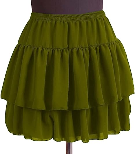Women's Flared Short Skirts Basic Versatile Pleated Mini Skater Elastic Skirts - Picture 25 of 47