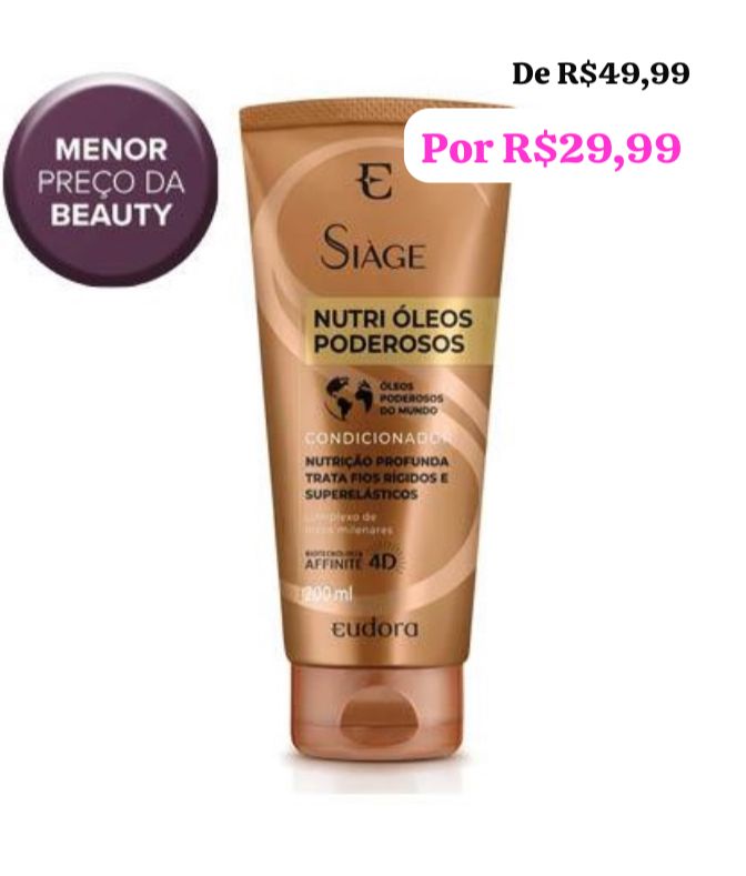 Condicionador Siàge Nutri Óleos Poderosos 200ml