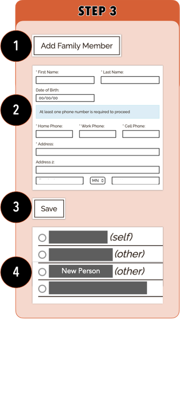 Adding Family Member Visual