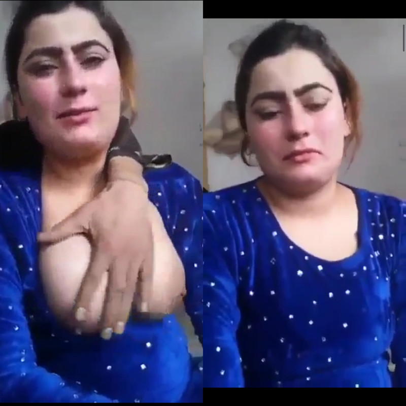 Paki muslim girl rubbing her huge boob