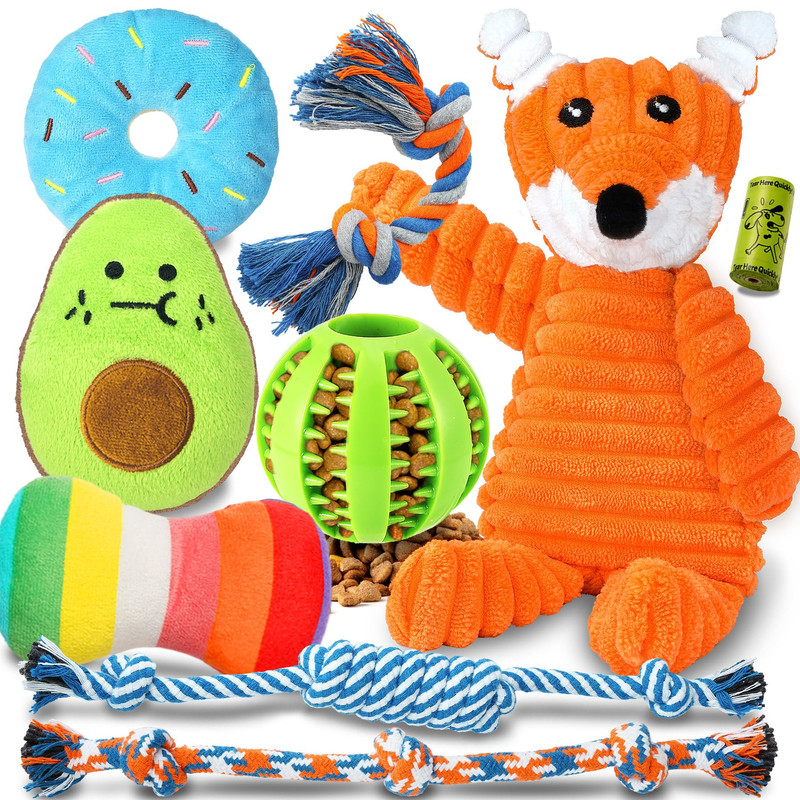 Zeaxuie 9-Pack Puppy Teething & Rope Toy Set