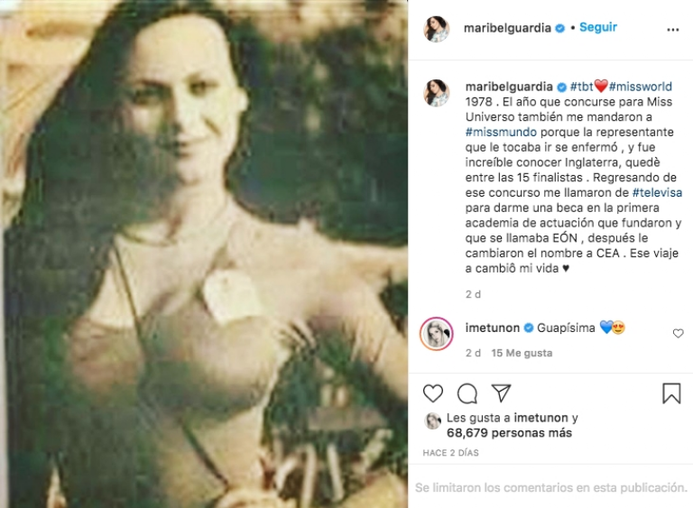 Maribel Guardia en 1980